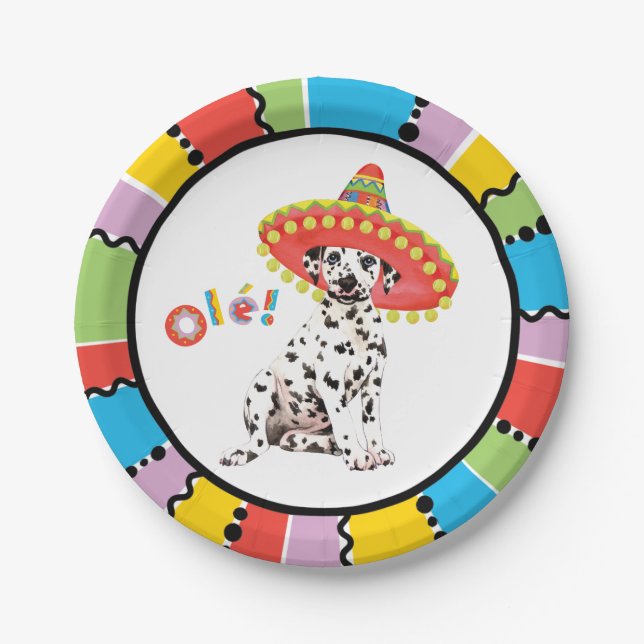 Fiesta Dalmatian Paper Plate (Front)