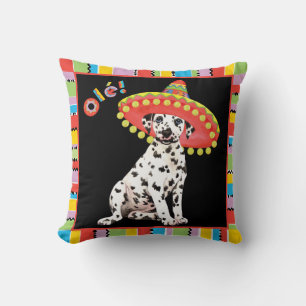 Fiesta Dalmatian Throw Pillow