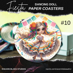 Fiesta Dancing Doll (#10) Paper Coaster Sets