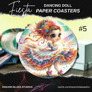 Fiesta Dancing Doll (#5) Paper Coaster Sets