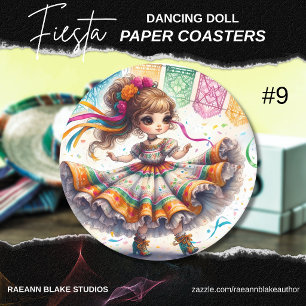 Fiesta Dancing Doll (#9) Paper Coaster Sets