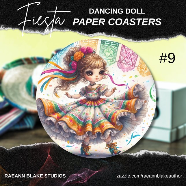 Fiesta Dancing Doll (#9) Paper Coaster Sets (Creator Uploaded)