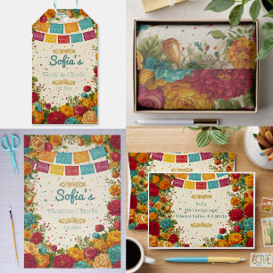 Fiesta de Colores Quinceanera, custom Gift Tags