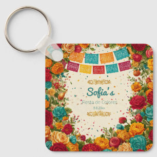 Fiesta de Colores Quinceanera, custom Keychain