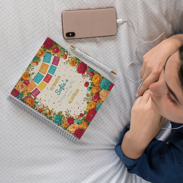Fiesta de Colores Quinceanera, custom Notebook (Creator Uploaded)