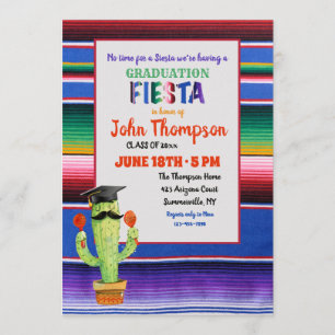Fiesta de diplôme avec invitation Casquette