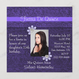 Fiesta De Quince Photo Invitation