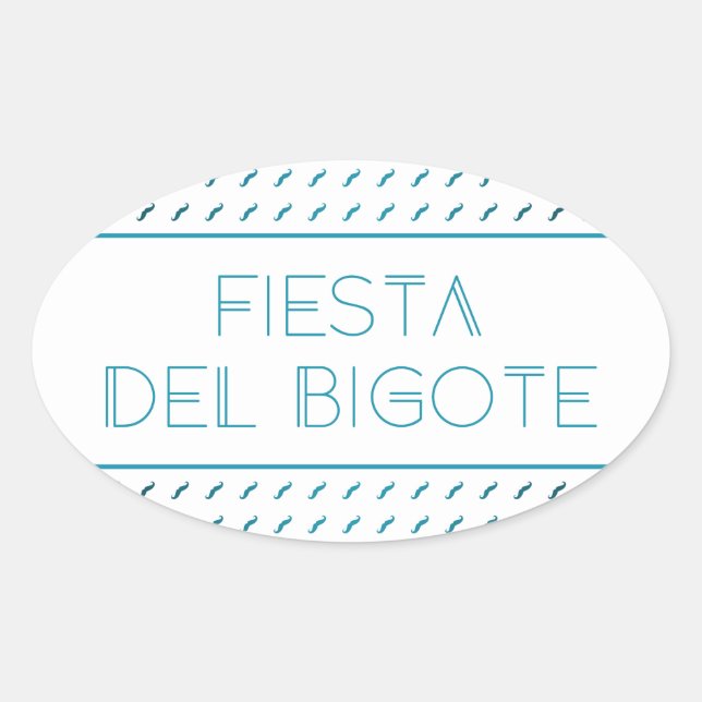 Fiesta Del Bigote Oval Sticker (Front)