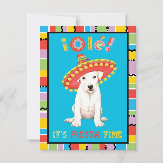Fiesta Dogo Argentino Invitation (Front)