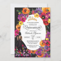 Fiesta Embroidery Watercolor Floral Quinceanera