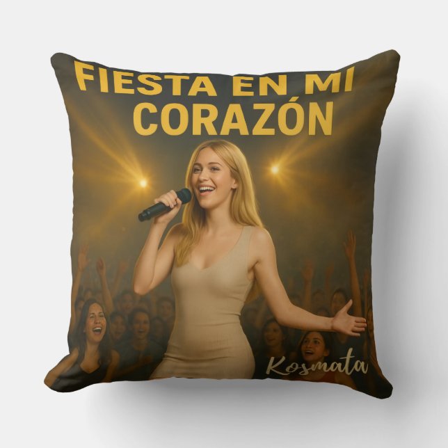 Fiesta en mi corazón - Dekokissen Throw Pillow (Front)