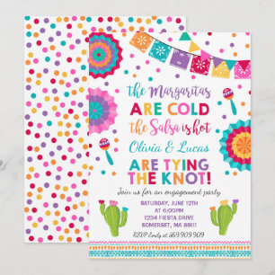 Fiesta Engagement Party Invitation Parti Mexicain