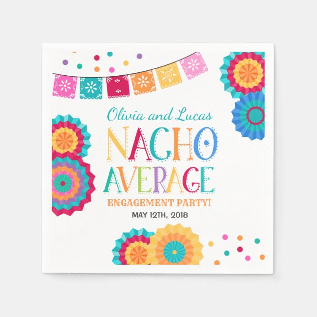Fiesta Engagement Party Napkin Nacho Average Party (Front)