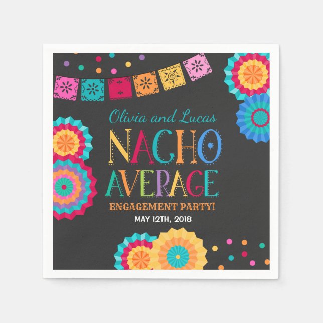 Fiesta Engagement Party Napkin Nacho Average Party (Front)