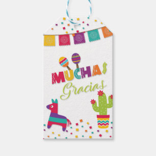 Fiesta Favour Tag - White