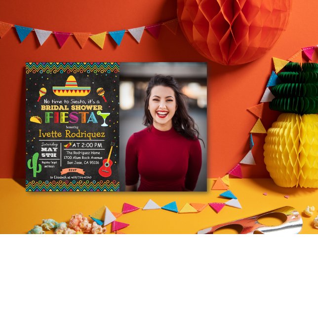 Fiesta Fête des mariées mexicaine Photo Invitation (Créateur téléchargé)