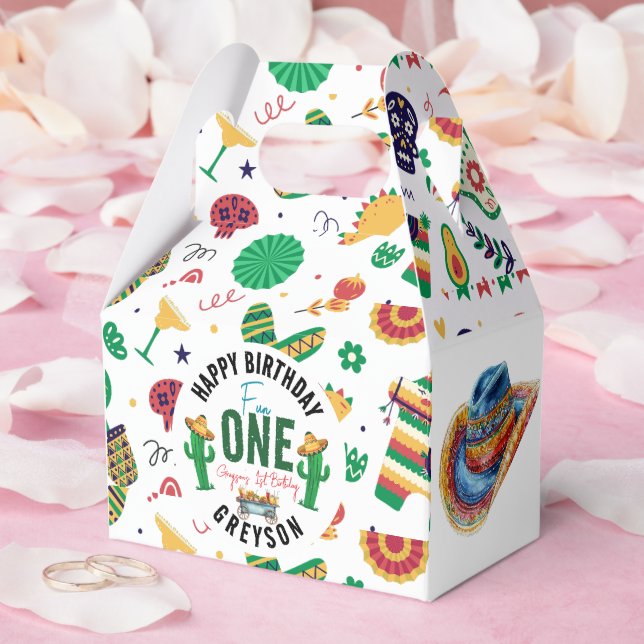 Fiesta First | 1st Birthday Party Favor Box (Wedding)