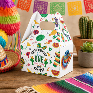 Fiesta First 1st Birthday Party Favor Box