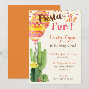 Fiesta First Birthday Invitation