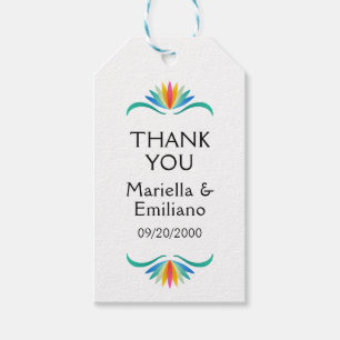 Fiesta Floral Birthday Shower Wedding Thank You Gift Tags