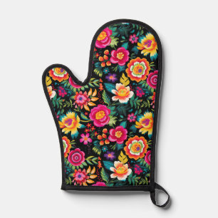 Fiesta Floral Extravaganza Oven Mitt