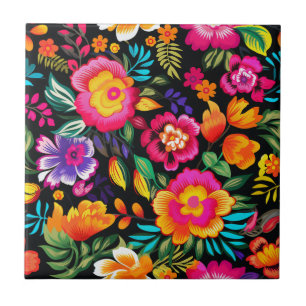 Fiesta Floral Extravaganza Tile