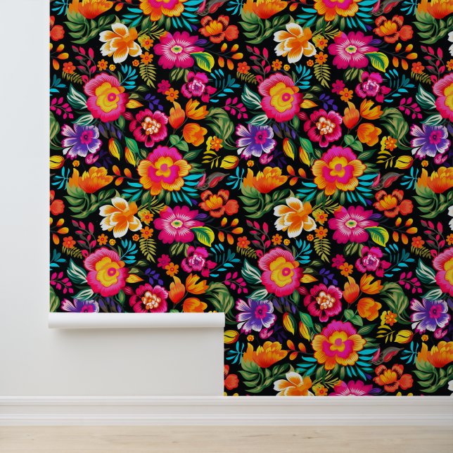 Fiesta Floral Extravaganza Wallpaper (Application)