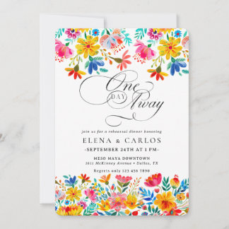 Fiesta Floral Rehearsal Dinner Invitation