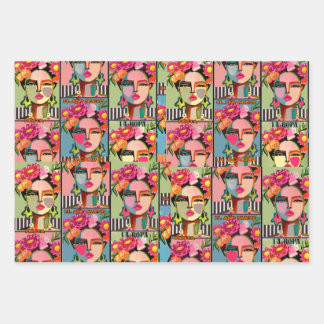 Fiesta Floral Wrapping Paper Sheet