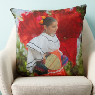Fiesta Flower 2555 Throw Pillow