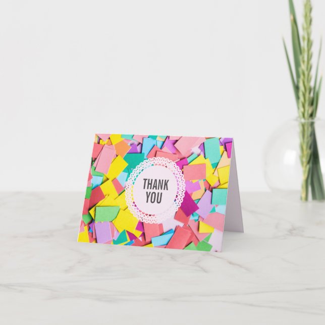 "Fiesta" - Folded Wedding Thank You Card (Front)
