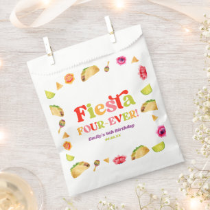 Fiesta Four-Ever Taco 4th Birthday Party Favour Bag
