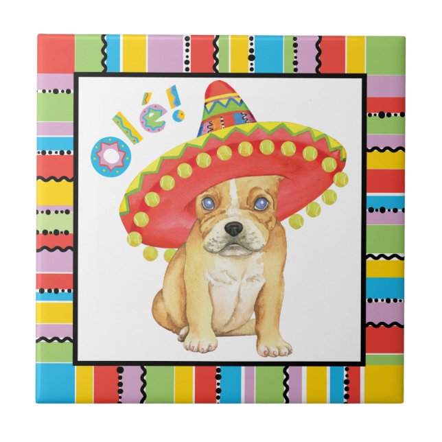 Fiesta Frenchie Tile (Front)