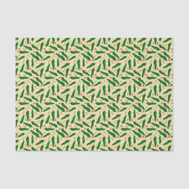 Fiesta Fun Green Chile Pattern Tissue Paper (Front)