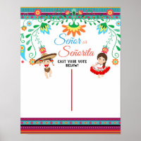 Fiesta gender Reveal Voting Board