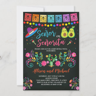 Fiesta Genre Révéler Invitation Señor Ou Señorita