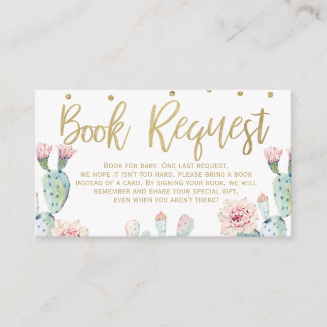 Fiesta Gold Calligraphy Demande de carnet Carte In (Devant)