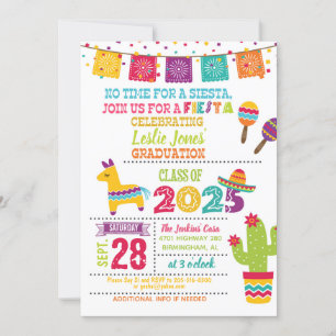 Fiesta Graduation Invitation - White (2025)