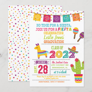 Fiesta Graduation Invitation - Wht (2022)