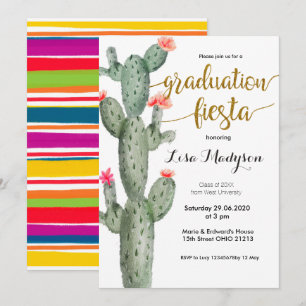 Fiesta Graduation Party Invite card