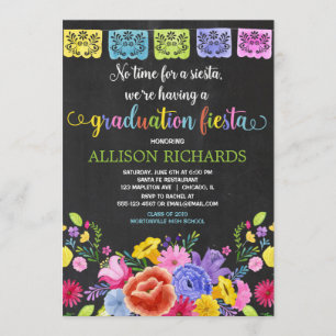 Fiesta graduation party, mexican theme graduation invitation