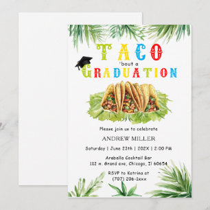 Fiesta Graduation Party With Tacos  Invitation