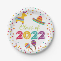 Fiesta Graduation Plate - Sombrero (White)