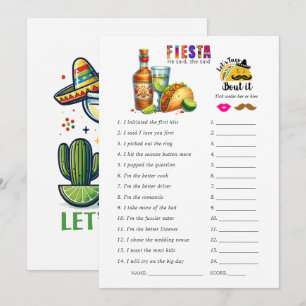 Fiesta "He Said, She Said" Bridal Shower Game