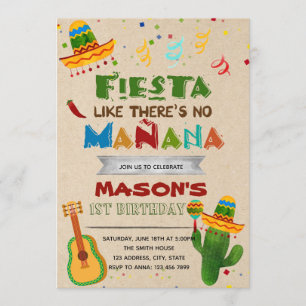 Fiesta like theres no manana invitation