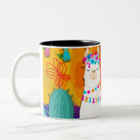 Fiesta Llama Cinco De Mayo Colourful Fun Watercolo