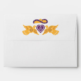 Fiesta Lovebirds A7 envelope on Linen
