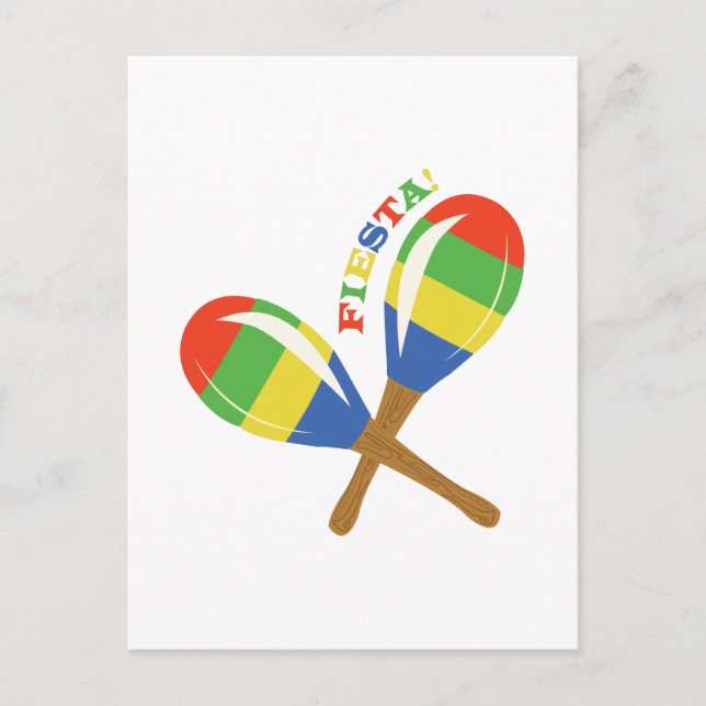 Fiesta Maracas Postcard (Front)