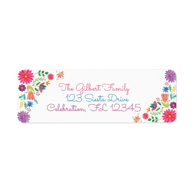 Fiesta Mexicaine Aquarelle Florale Anniversaire qu (Devant)