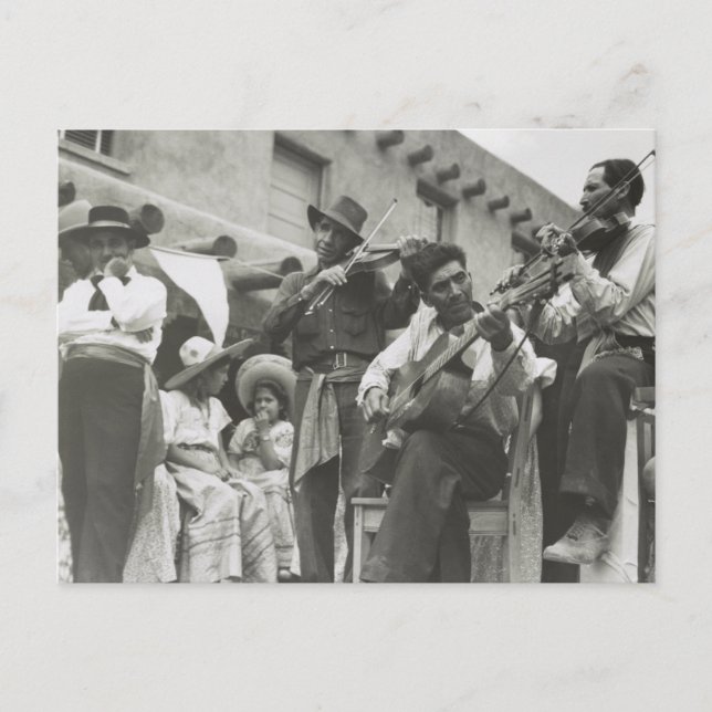 Fiesta Mexican American Musicians Taos NM  Postcard (Front)